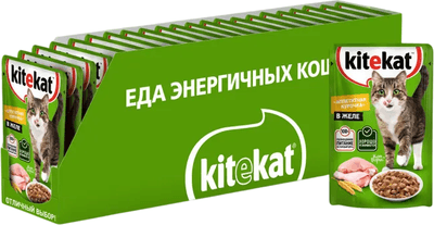 Влажный корм для кошек Kitekat С курицей в соусе