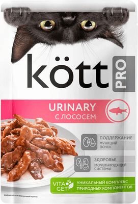 Влажный корм для кошек Kott.Pro Для здоровья почек с лососем в желе