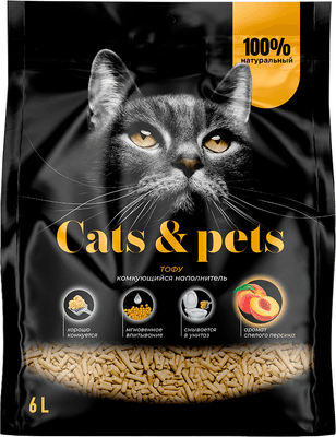 Наполнитель для туалета Cats & Pets Тофу Персик