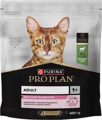 Сухой корм для кошек Pro Plan Delicate Optirenal с ягненком