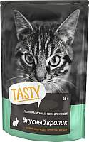 Влажный корм для кошек Tasty Cat С кроликом в желе