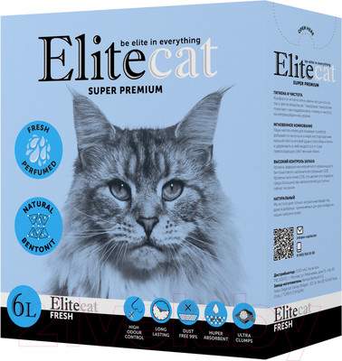 Наполнитель для туалета EliteCat Fresh с ароматом свежести 2459/EC