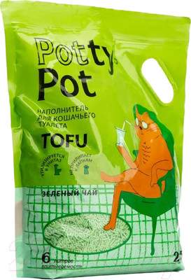 Наполнитель для туалета Potty-Pot Зеленый чай Тофу