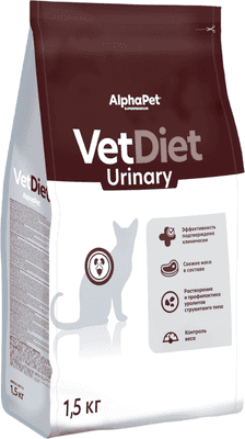 Сухой ветеринарный корм для кошек AlphaPet Vet Diet Urinary / 191324