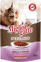 Влажный корм для кошек Miglior Gatto Sterilized Lamb and Vegetable