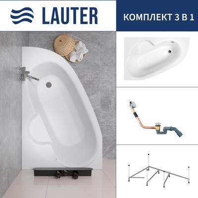 Ванна акриловая Lauter Valencia 160x105 / 2102160L