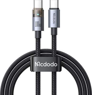 Кабели, переходники McDodo CA-5580/CA-5582 USB-C to USB-C 100W Transparent w/Charging Light