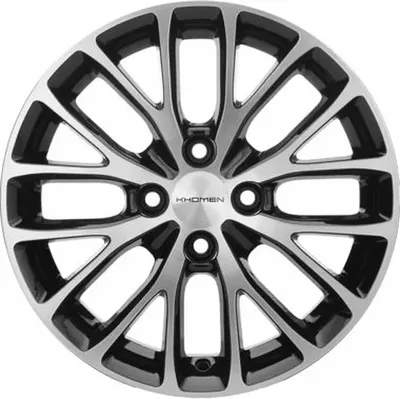 Литой диск Khomen KHW1506 Vesta 15x6" 4х100мм DIA 60.1мм ET 50мм Black FP