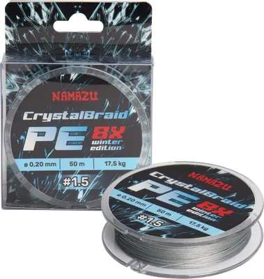 Леска плетеная Namazu CrystalBraid PE 8Х 1.5 0.20мм 17.5кг / NCB50-1.5