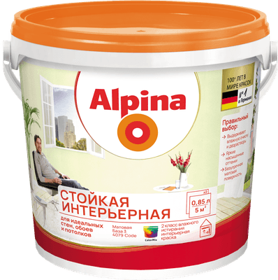 Краска Alpina Стойкая интерьерная База 3