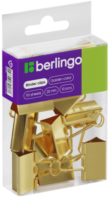 Зажим для бумаги Berlingo BC1025g