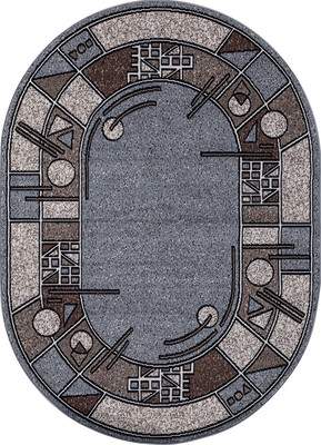 Ковры, циновки, шкуры Merinos Sierra ALBINA-3-OVAL-BLUE-BROWN-2