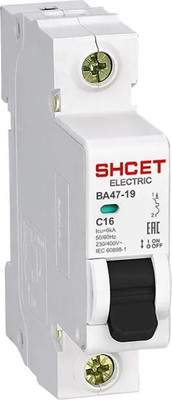 Выключатель автоматический SHCET ВА 47-19 1Р 4А 6kA хар.В / S0000060