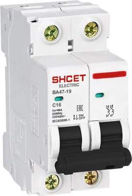 Выключатель автоматический SHCET ВА 47-19 2Р 20А 6kA хар.С / S0000099
