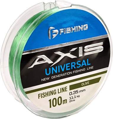 Леска монофильная F-Fishing Axis Universal Line Olive 100м 0.35мм / FRLO-035