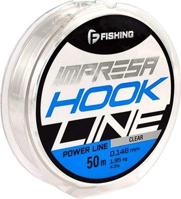 Леска монофильная F-Fishing Impresa Hook Line Clear 50м 0.148мм 1.95кг 4.3lb / FIMC5-0148