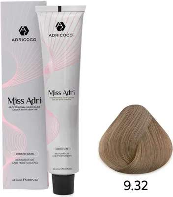 Крем-краска для волос Adricoco Miss Adri 9.32