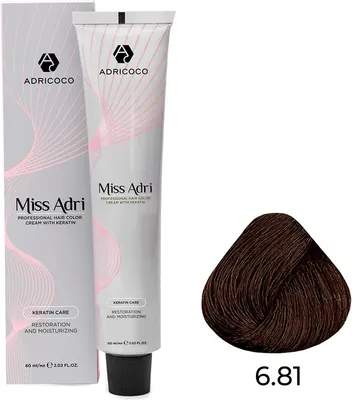 Крем-краска для волос Adricoco Miss Adri 6.81
