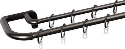 Карниз для штор UG HOME Раздвижной 2-рядный / 2UT-230-330-BG