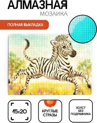 Набор алмазной вышивки ILikeGift Бегущая зебра / ОО115533