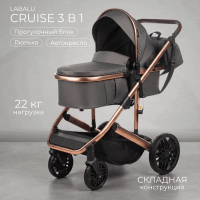 Детская универсальная коляска Labalu Cruise 3 в 1