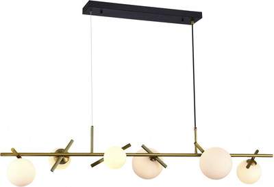 Люстры, потолочные светильники ILamp Golden 2134-6L BR+MBK