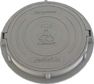 Люк канализационный PLASTKRAFT В125 125 Кн h110 с ЗУ