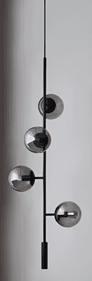 Люстры, потолочные светильники ILamp Aura 8615W-1S BK-SM