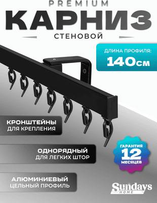 Карниз для штор Sundays Home D-2-S однорядный