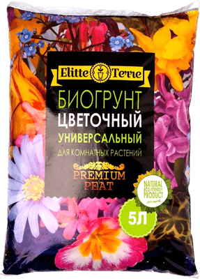 Грунт для растений Elitte Terre Цветочный универсальный для комнатных растений