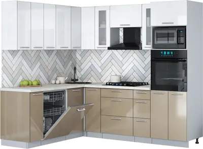 Кухонный гарнитур Interline Мила Gloss 1.896х2.38