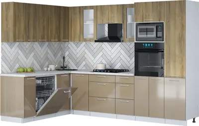Кухонный гарнитур Interline Мила Gloss 1.896х2.98
