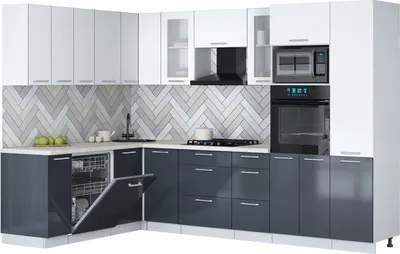 Кухонный гарнитур Interline Мила Gloss 1.896х2.98