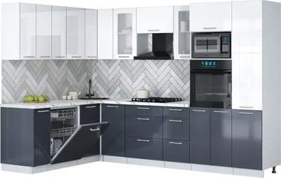 Кухонный гарнитур Interline Мила Gloss 1.896х2.98