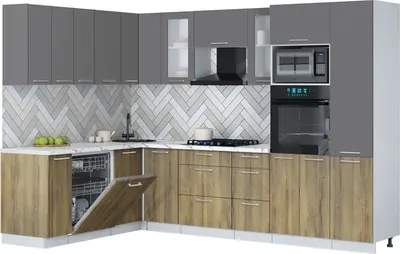 Кухонный гарнитур Interline Мила Gloss 1.896х2.98