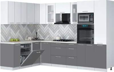 Кухонный гарнитур Interline Мила Gloss 1.896х2.98