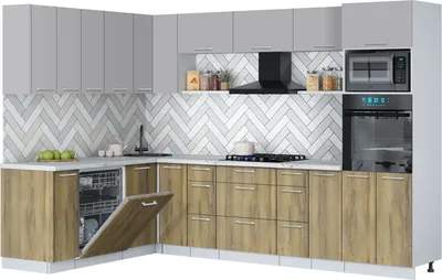 Кухонный гарнитур Interline Мила Gloss 1.896х2.98-2