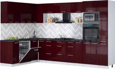 Кухонный гарнитур Interline Мила Gloss 1.896х3.28