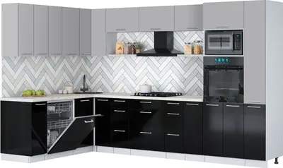 Кухонный гарнитур Interline Мила Gloss 1.896х3.28