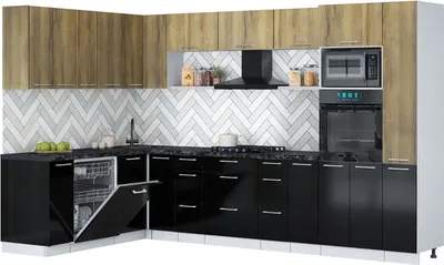 Кухонный гарнитур Interline Мила Gloss 1.896х3.28