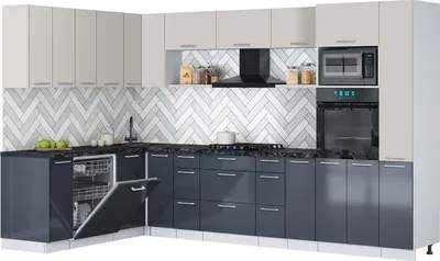 Кухонный гарнитур Interline Мила Gloss 1.896х3.28