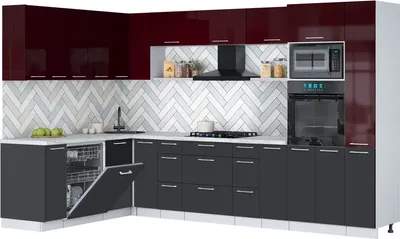 Кухонный гарнитур Interline Мила Gloss 1.896х3.28