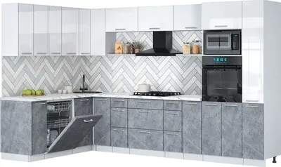 Кухонный гарнитур Interline Мила Gloss 1.896х3.28