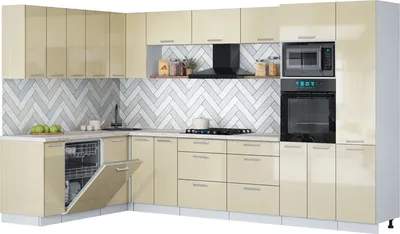 Кухонный гарнитур Interline Мила Gloss 1.896х3.38