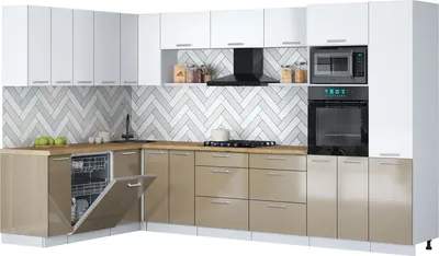 Кухонный гарнитур Interline Мила Gloss 1.896х3.38