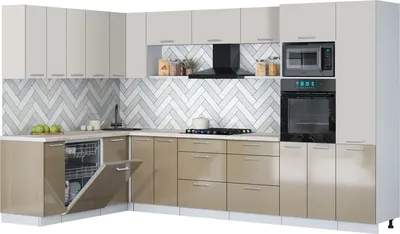 Кухонный гарнитур Interline Мила Gloss 1.896х3.38