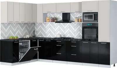 Кухонный гарнитур Interline Мила Gloss 1.896х3.38