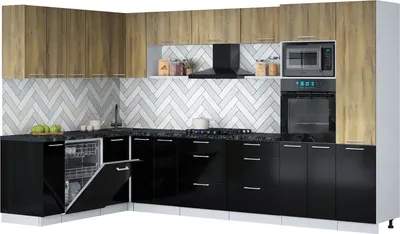 Кухонный гарнитур Interline Мила Gloss 1.896х3.38