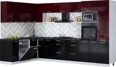 Кухонный гарнитур Interline Мила Gloss 1.896х3.38