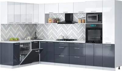 Кухонный гарнитур Interline Мила Gloss 1.896х3.38